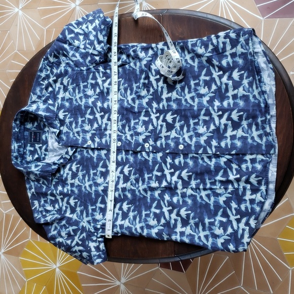 Devred - Bird Print Short-sleeve Shirt - L Slim Fit - Picture 5 of 6